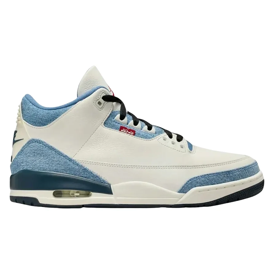 Air Jordan 3 Retro SP Levi's All-Star Denim - Sail / Ocean Fog / Gym Red